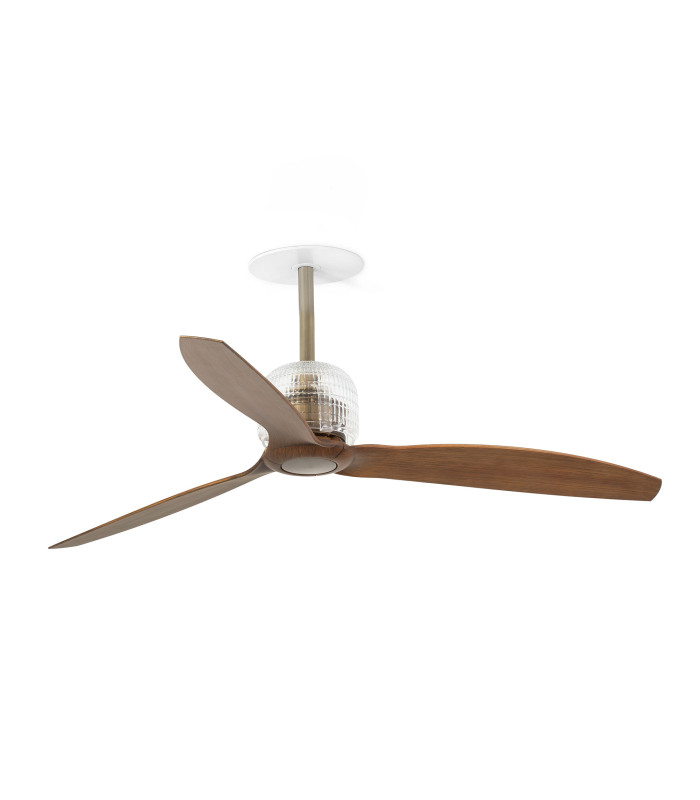 Deco Recessed 128cm Ceiling Fan Old Gold, Walnut Blades