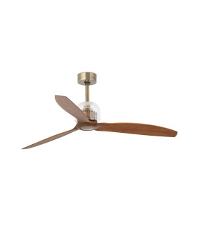 Deco 128cm Smart Ceiling Fan Old Gold, Walnut Blades