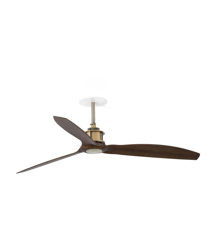 Just Recessed 128cm Ceiling Fan Old Gold, Walnut Blades