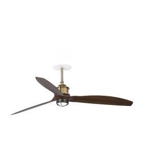 Just Recessed 128cm Ceiling Fan Old Gold, Walnut Blades 3000K