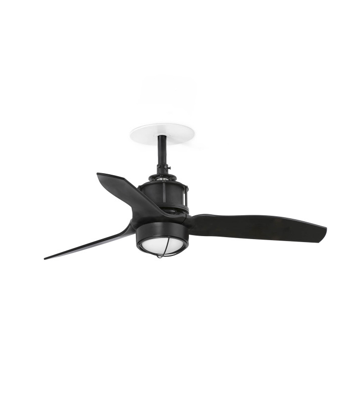 Just Recessed 81cm Ceiling Fan Matt Black 3000K