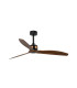 Copper 128cm Smart Ceiling Fan Matt Black, Walnut Blades