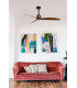 Copper 128cm Smart Ceiling Fan Matt Black, Walnut Blades