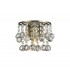 Wall Lamp 1 Light E14 Switched Antique Brass, Sphere Crystal - 1