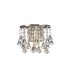 Wall Lamp 1 Light E14 Switched Antique Brass, Prism Crystal - 1