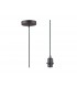 1.5m Suspension Kit 1 Light Black, Black Cable, E27 Max 60W, c, w Ceiling Bracket - 1