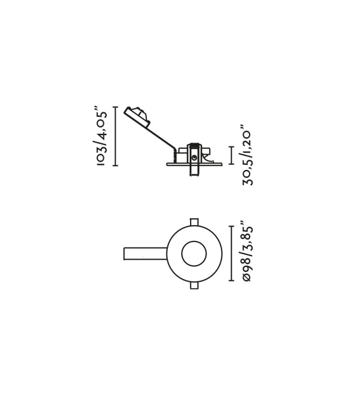 Niva Pinhole Recessed Downlight Black GU10