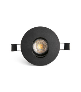 Niva Orientable Pinhole Recessed Downlight Black GU10