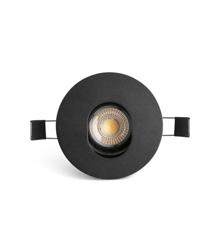 Niva Orientable Pinhole Recessed Downlight Black GU10