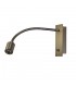 LED Cylinder Head Wall Reading Lamp with Flexible Arm, Switch On Base, Antique Brass - 1