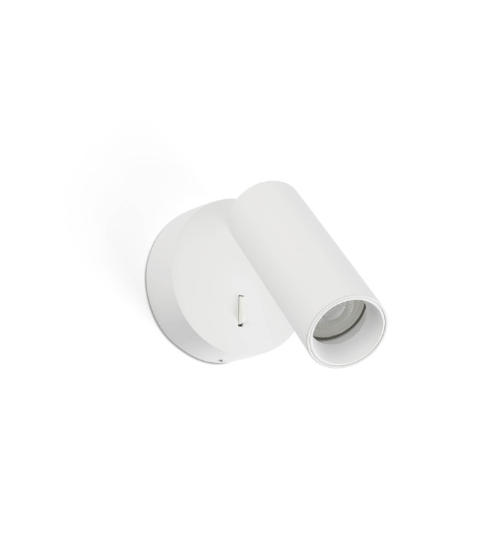 Stan Slim Reading Wall Light White GU10 with Switch