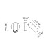 Stan Slim Reading Wall Light Black GU10 with Switch
