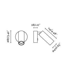 Stan Slim Reading Wall Light Black GU10 with Switch