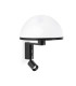 Dome Reading Wall Light Satin Black, Gloss White Shade E27