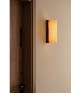 Cata 360Cm LED Wall Lamp Walnut, Beige Shade 2700K