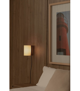 Cata 180Cm LED Wall Lamp Walnut, Beige Shade 2700K