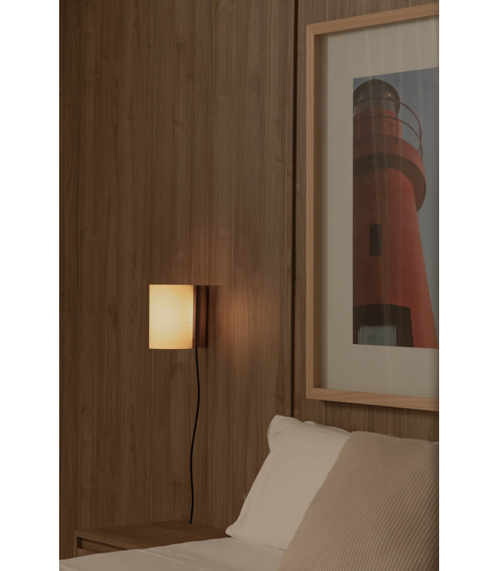 Cata 180Cm LED Wall Lamp Walnut, Beige Shade 2700K