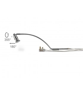 Over Cabinet 1 Light GU10 with Adjustable Head And 2m Cable c, w BS Plug Polished Chrome - 1