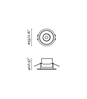 Flic Adjustable Recessed Downlight White MR11 GU10