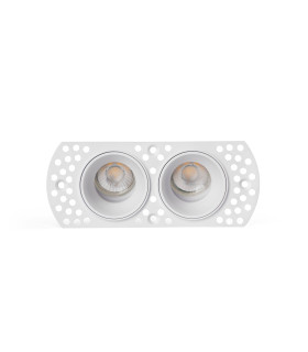 Flic Trimless Adjustable Twin Recessed Downlight White MR11 GU10