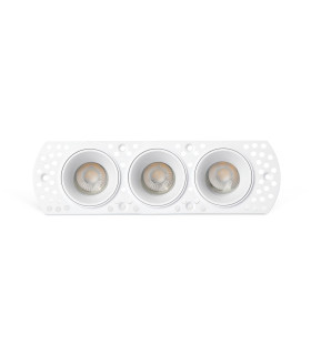 Flic Trimless Adjustable Triple Recessed Downlight White MR11 GU10