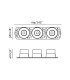 Flic Trimless Adjustable Triple Recessed Downlight Black MR11 GU10