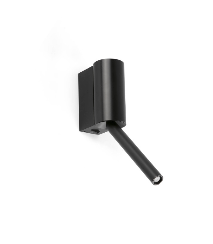 Dante LED Reading Wall Light Matt Black 3W 2700K