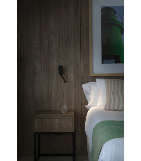 Dante LED Reading Wall Light Matt Black 3W 2700K