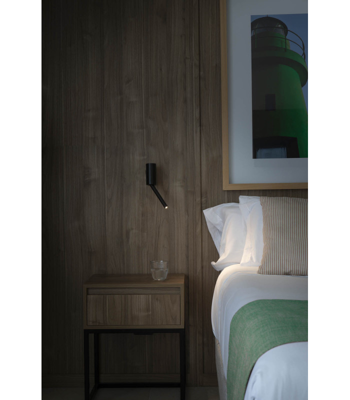 Dante LED Reading Wall Light Matt Black 3W 2700K