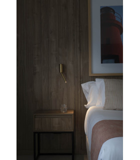Dante LED Reading Wall Light Satin Gold 3W 2700K