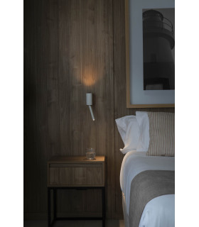 Dante LED Reading Wall Light Matt White 5W/3W 2700K