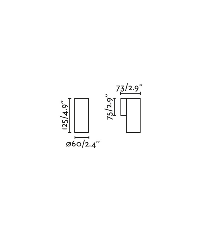 Stan Flush Wall Lamp Brushed Aluminium GU10