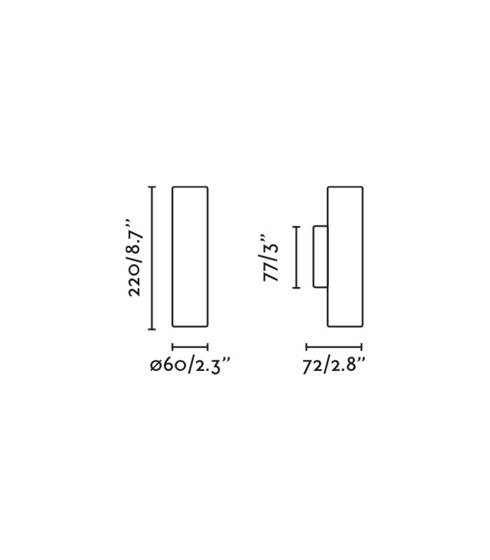 Stan Up & Down Wall Lamp Brushed Aluminium GU10