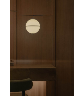 Dome 23Cm Globe Pendant Ceiling Light Satin Black, Gloss White Shade E27