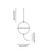 Dome 42Cm Globe Pendant Ceiling Light Satin Black, Gloss White Shade E27 with Switch