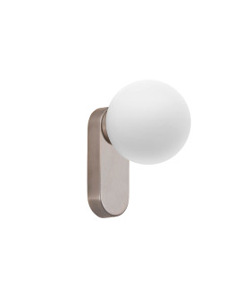 Mabe LED Globe Wall Lights Matt Nickel IP44 3000K