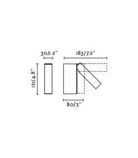 Cronos LED Reading Wall Light Brushed Aluminium 2700K