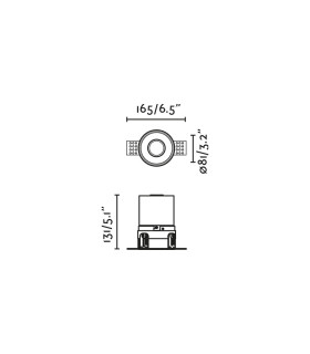 Fresh Outdoor Recessed Downlight Matt White GU10 IP65