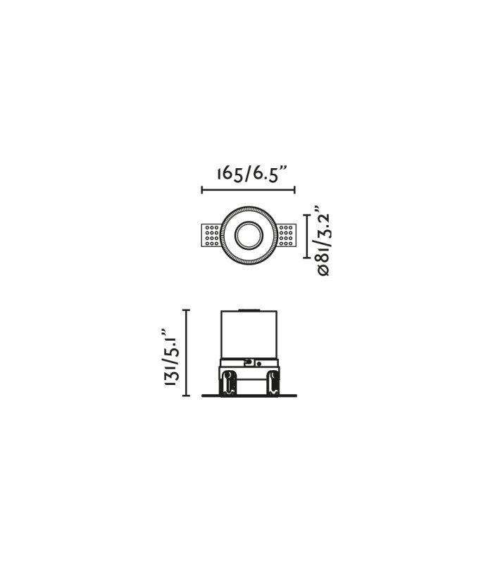Fresh Outdoor Recessed Downlight Matt White GU10 IP65