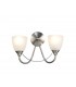 Wall Lamp 2 Light E14 Satin Nickel, Opal Glass - 1