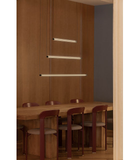 Lumina 60Cm 1L Black Horizontal Pendant 12W 2200K
