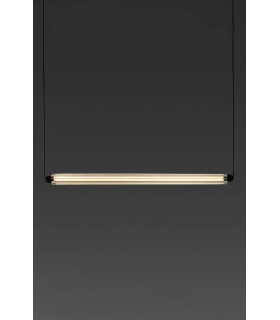 Lumina 60Cm 1L Black Horizontal Pendant 12W 2700K