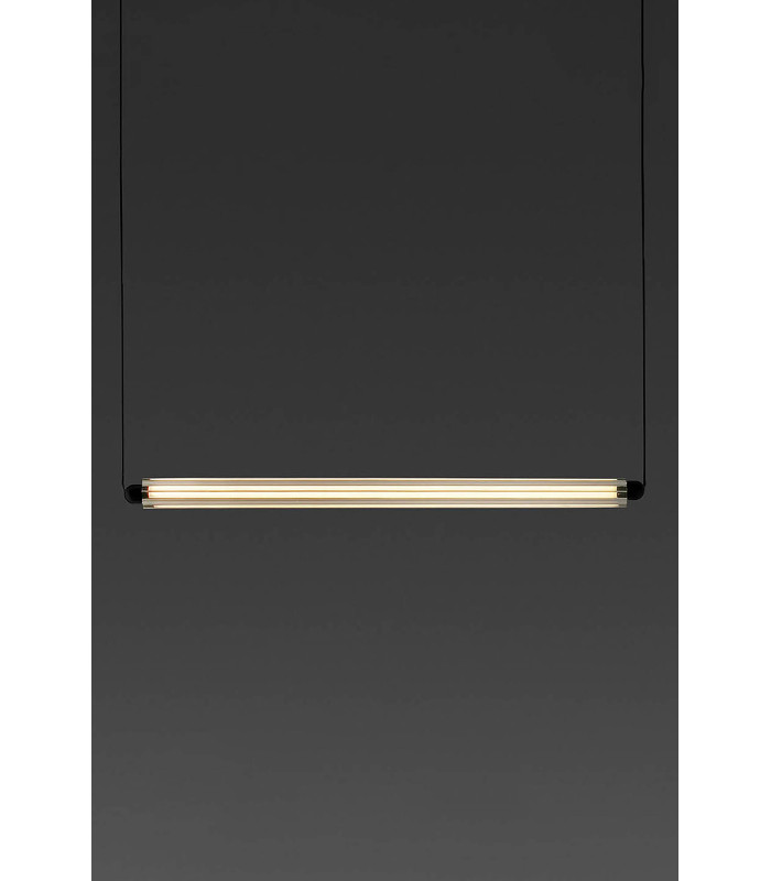 Lumina 60Cm 1L Black Horizontal Pendant 12W 2700K