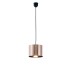 Black Ceiling Pendant 1 Light E27 with 200 x 150mm Metallic Copper Cylinder Shade, c, w Ceiling Bracket - 1