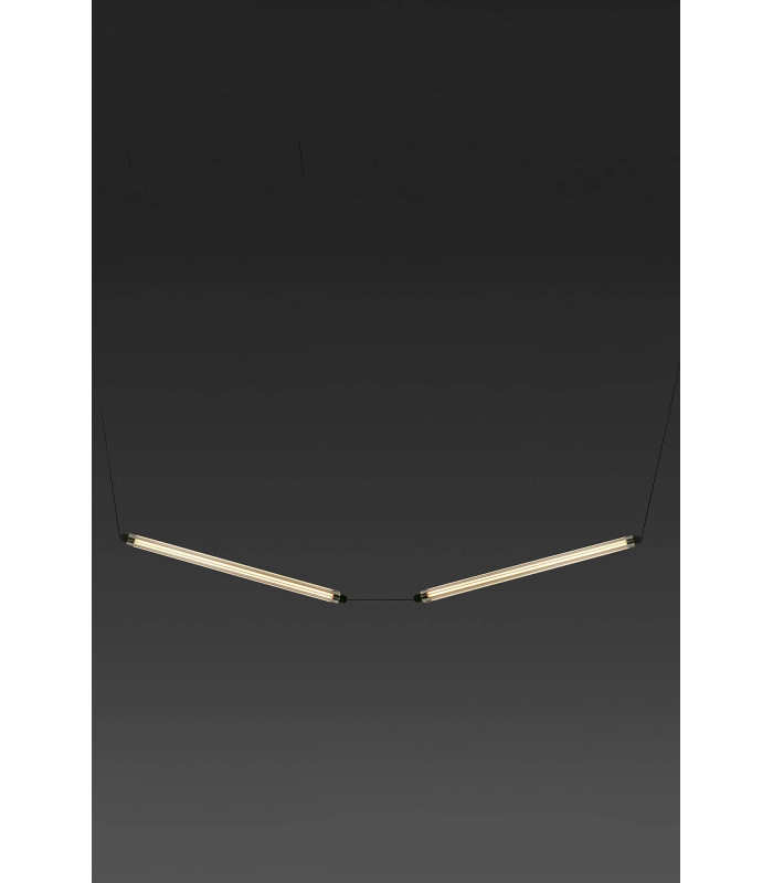 Lumina 60Cm 2L Black Curved Pendant 24W 2200K
