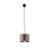 Black Ceiling Pendant 1 Light E27 with 200 x 150mm Metallic Bronze Cylinder Shade, c, w Ceiling Bracket - 1