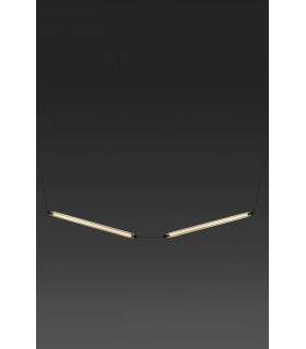 Lumina 60Cm 2L Black Curved Pendant Recessed Frameless 24W 2200K