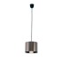 Black Ceiling Pendant 1 Light E27 with 200 x 150mm Metallic Gun Metal Cylinder Shade, c, w Ceiling Bracket - 1