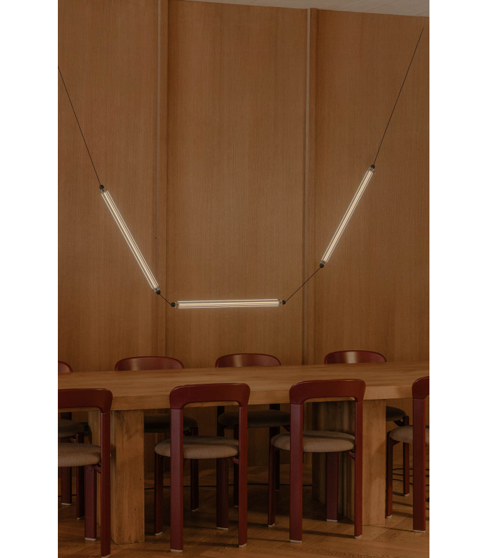 Lumina 60Cm 3L Black Curved Pendant 36W 2200K Dali
