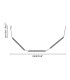 Lumina 60Cm 3L Black Curved Pendant 36W 2200K